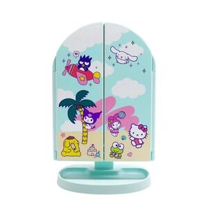 Hello Kitty Friends Vacay Arch Trifold LED Makeup Mirror‎ Sanrio NEW Impressions